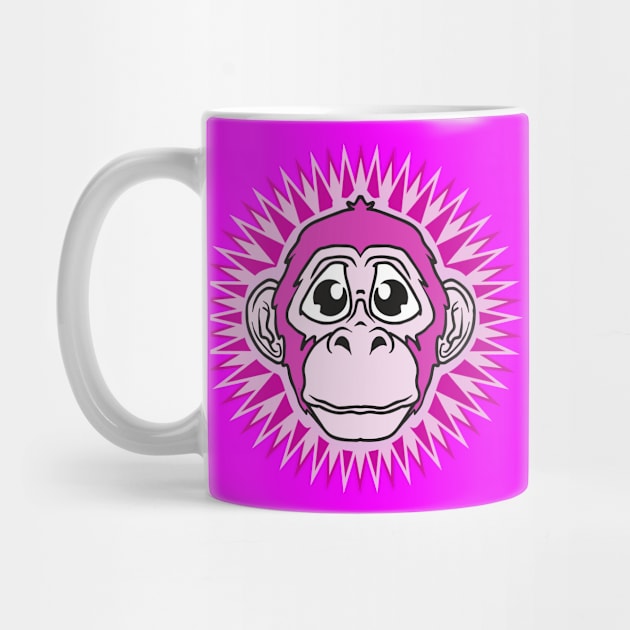 Pink & Purple Sad Monkey by Reed Design & Illustration